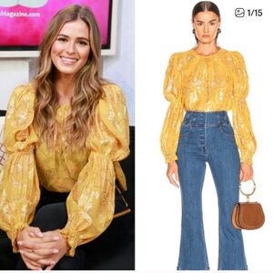 Ulla Johnson Golden Floral Blouse